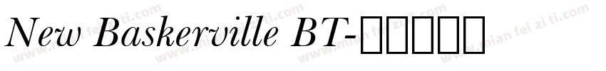 New Baskerville BT字体转换